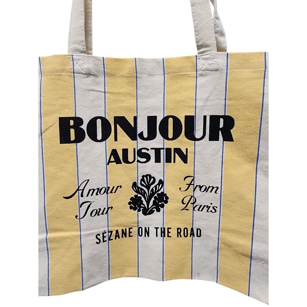 Sézane Bonjour Austin Amour Tour From Paris Tote‎ Bag Stripe - Picture 3 of 8